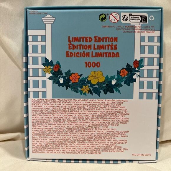 Loungefly X Disney Princesses Floral Large Limited Edition 1000!! Enamel Pin NWT - Picture 3 of 3